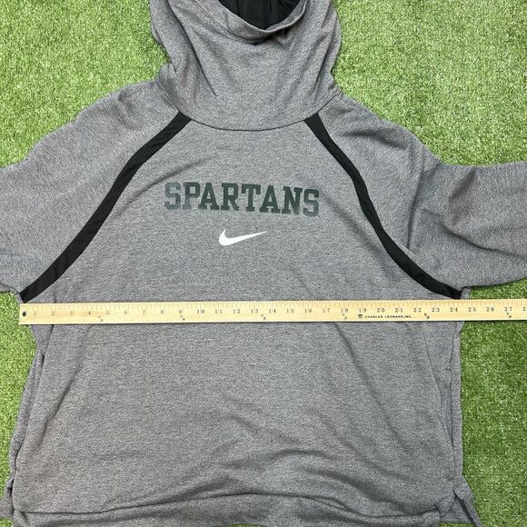 Nike High Neck Hoodie Size XXL Women's Dri Fit Michigan State Spartans Pullover - Picture 7 of 8